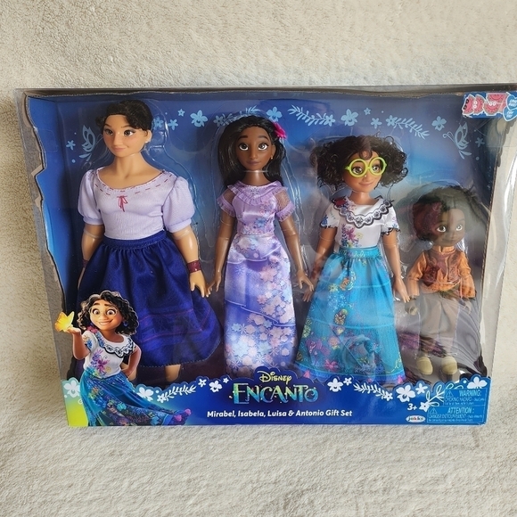 New Disney Encanto Barbie size doll gift set of Luisa Mirabel Isabella Antonio - Picture 2 of 7